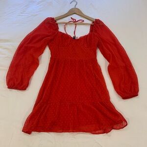 NWT - H&M Red Long Sleeve Dress size Small